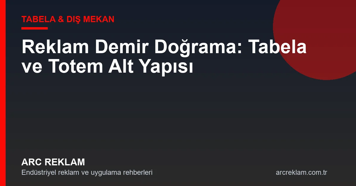 Reklam Demir Doğrama: Güçlü ve Güvenli Tabela Altyapıları